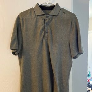 Lululemon Evolution Polo - Medium - Gator Green mini stripe
